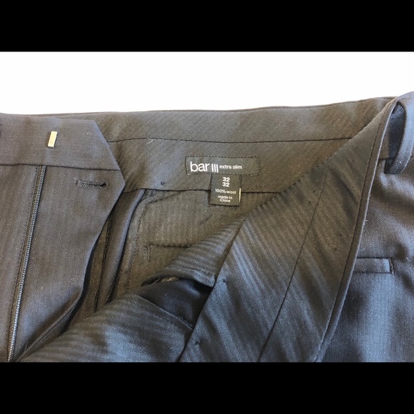 Bar III Men’s Pinstripe Dress Pants. Black. 32x32 - Picture 3 of 3